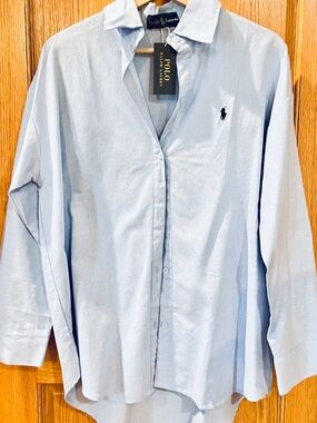Polo by Ralph Lauren Light Blue Button-Down Shirt with Navy Pony